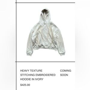 White Hoodie with Textured Design